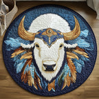 Feather Pride Round Mat Rug - washable non-slip printed rug