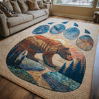 Feathered Chief area rug in a living room