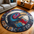 Feathered Messenger Round Mat Rug - washable non-slip printed rug