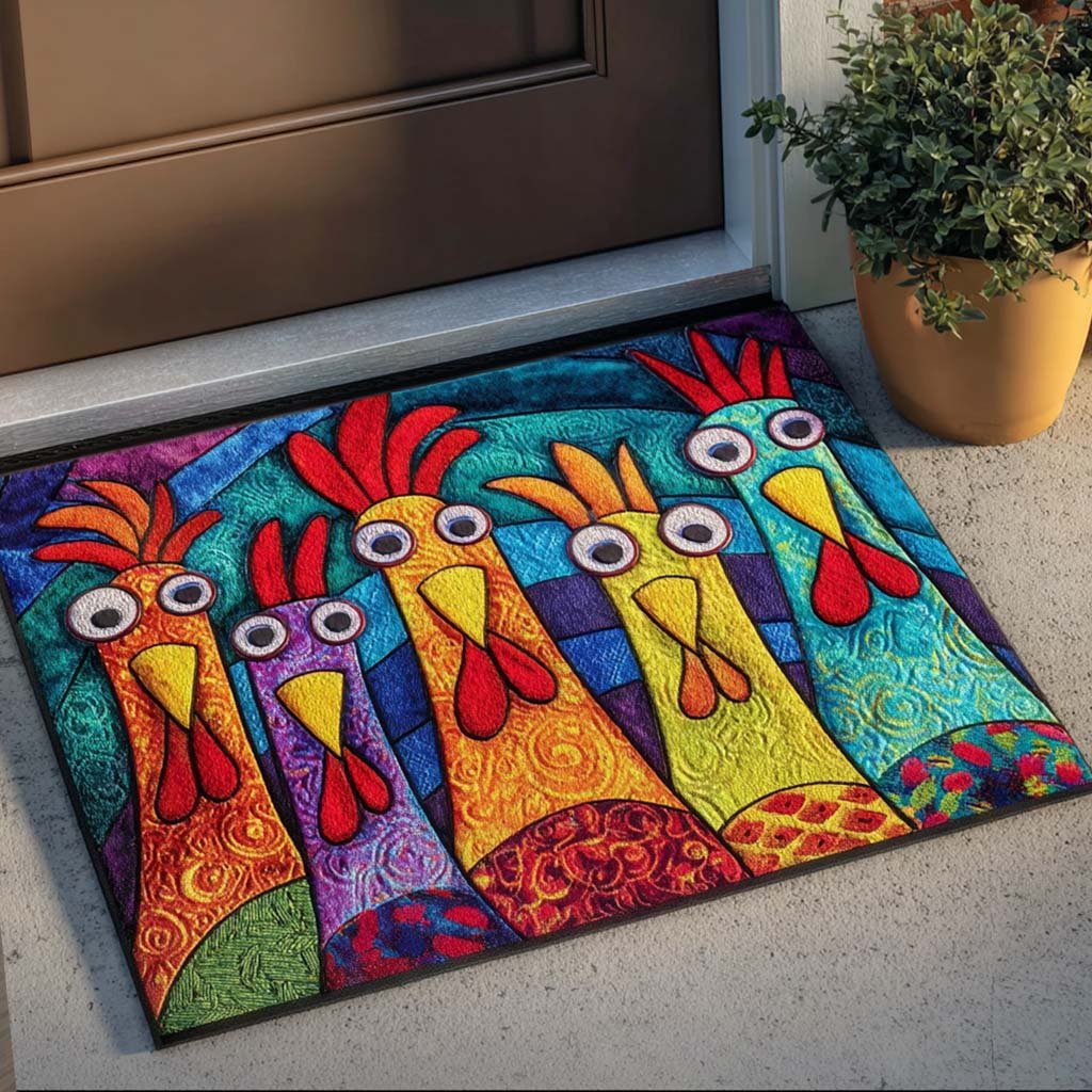 Feathered Whimsy Doormat - Nature Design | Printed Welcome Doormat