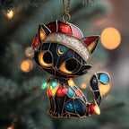 Feline Festive Christmas Ornament