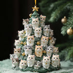 Kitten Christmas Tree Stack Christmas Ornament