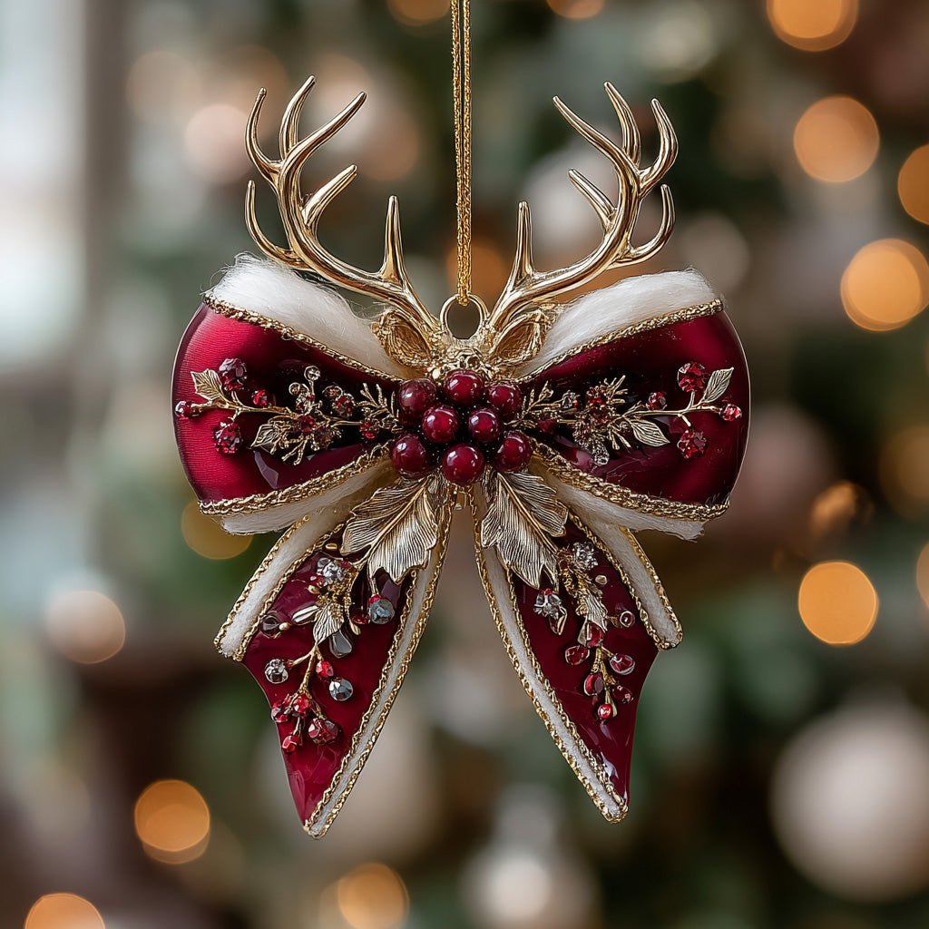 Festive Deer Charm Christmas Ornament