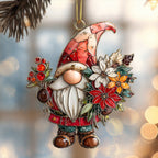 Festive Flower Gnome Christmas Ornament