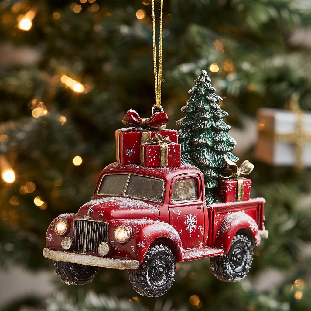 Festive Freight Christmas Ornament