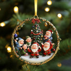 Holly Birds Christmas Ornament