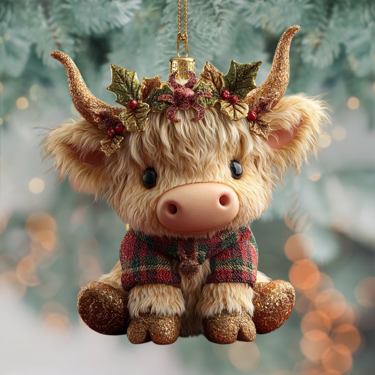 Festive Moo Christmas Ornament