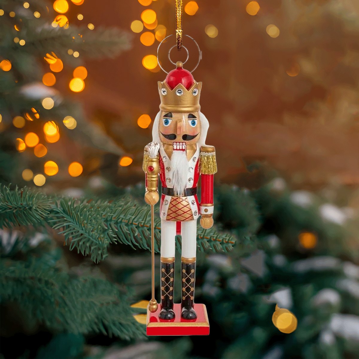 Festive Nutcracker Soldier Christmas Ornament