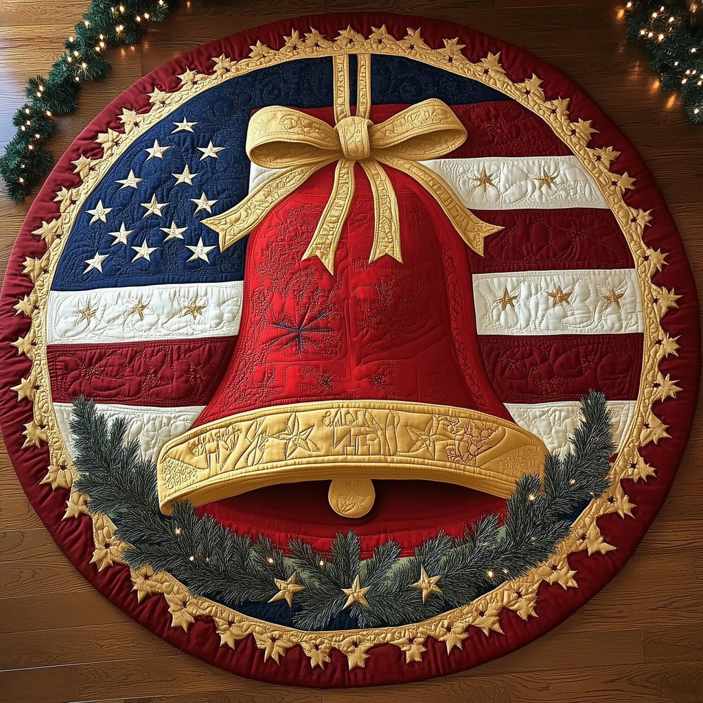 Festive Bell Round Mat Rug - Nature Design | Serene Home Decor