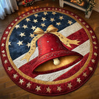 Festive Bell Round Mat Rug - Nature Design | Serene Home Decor