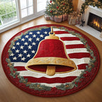 Festive Bell Round Mat Rug - Nature Design | Serene Home Decor