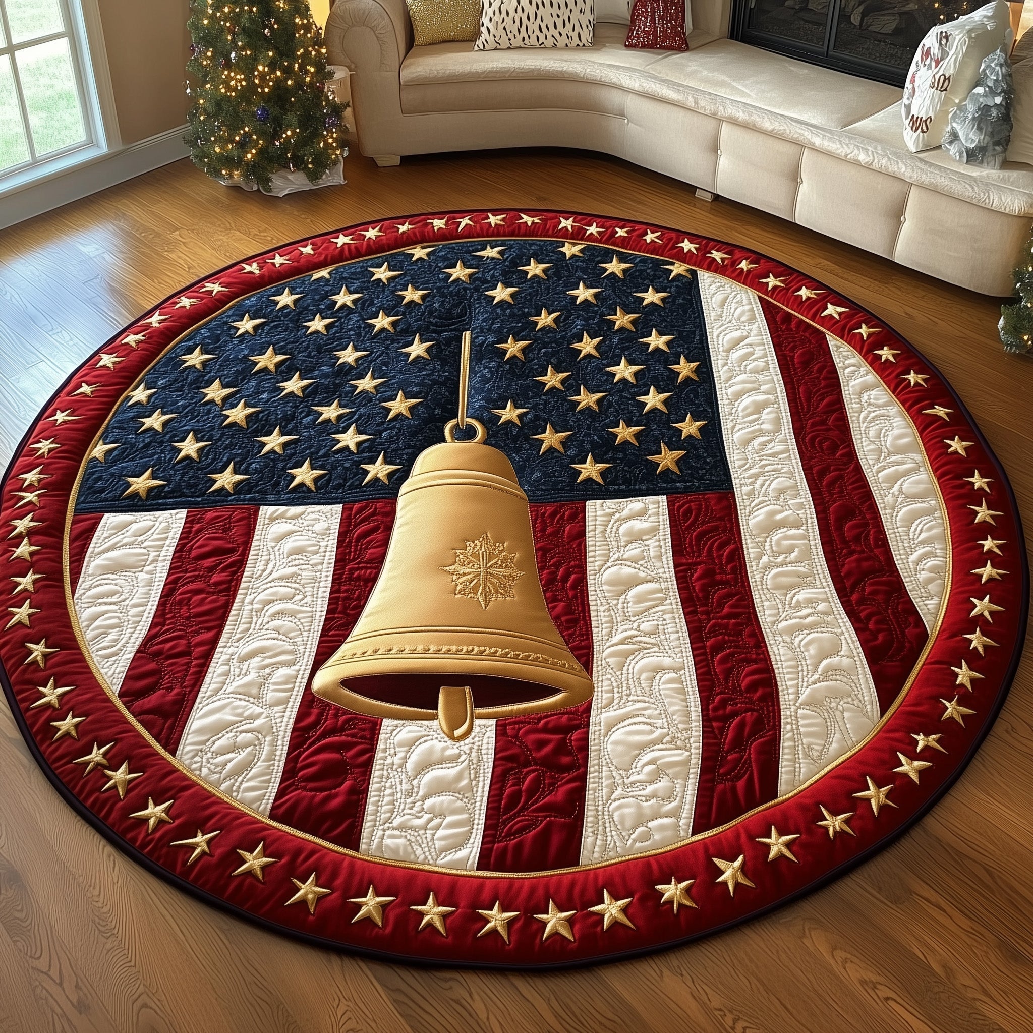 Festive Bell Round Mat Rug GFTOTL4722