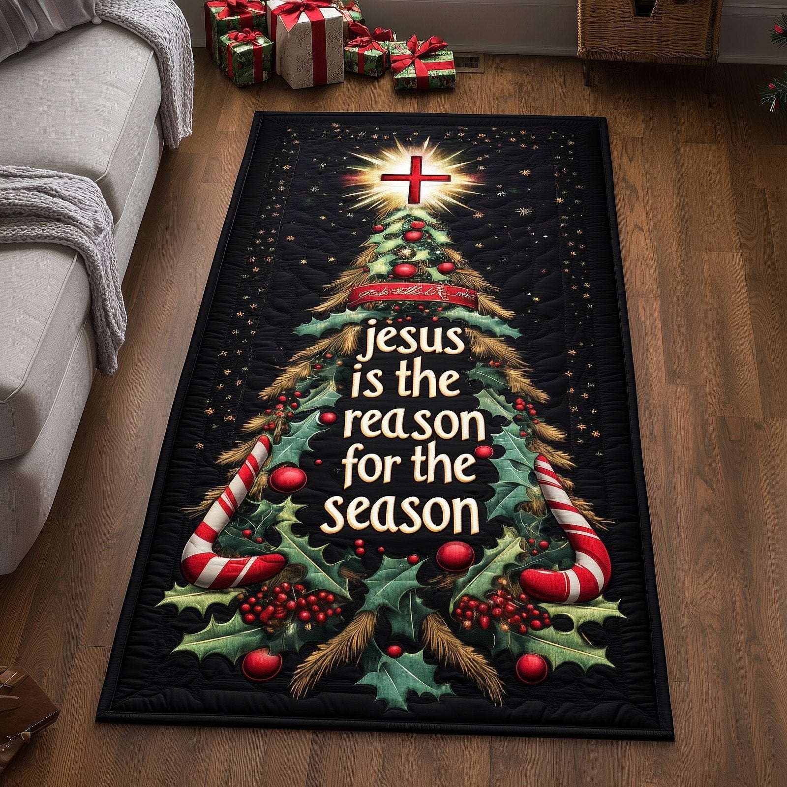 Festive Faith Runner Rug - Nature Design | Serene Runner Rug