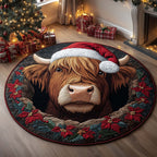 Festive Farmstead Round Mat Rug - Nature Design | Serene Home Decor