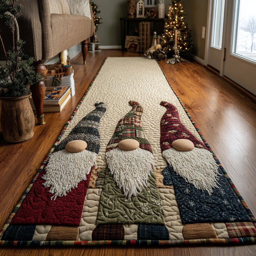 Festive Forest Gnomes Runner Carpet Runner Rug - Cute Pet Design | Animal Printed Runner Rug