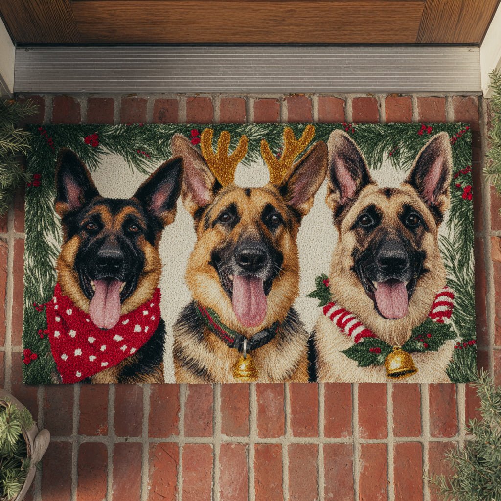 Festive German Shepherd Doormat - Nature Design | Printed Welcome Doormat