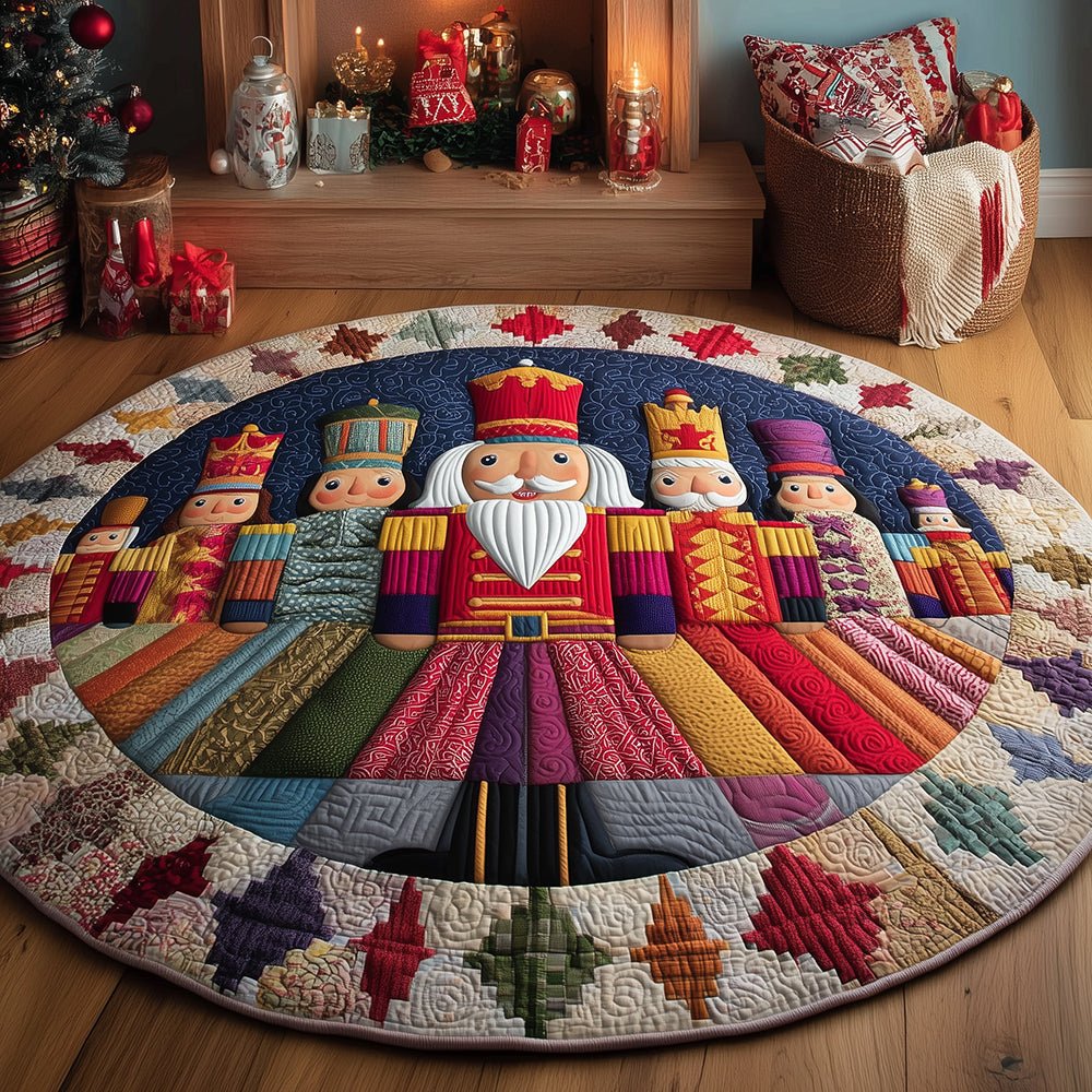 Festive Guard Round Mat Rug - washable non-slip printed rug