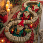 Festive Infinity Loop Runner Carpet Runner Rug - Cute Pet Design | Animal Printed Runner Rug