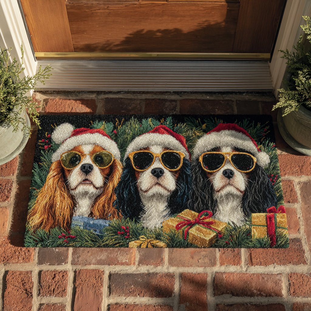Festive King Charles Doormat - Nature Design | Printed Welcome Doormat