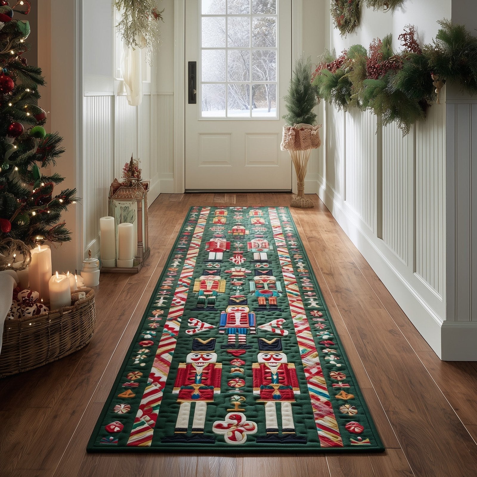 Festive Nutcracker Runner Rug - Nature Design | Serene Runner Rug