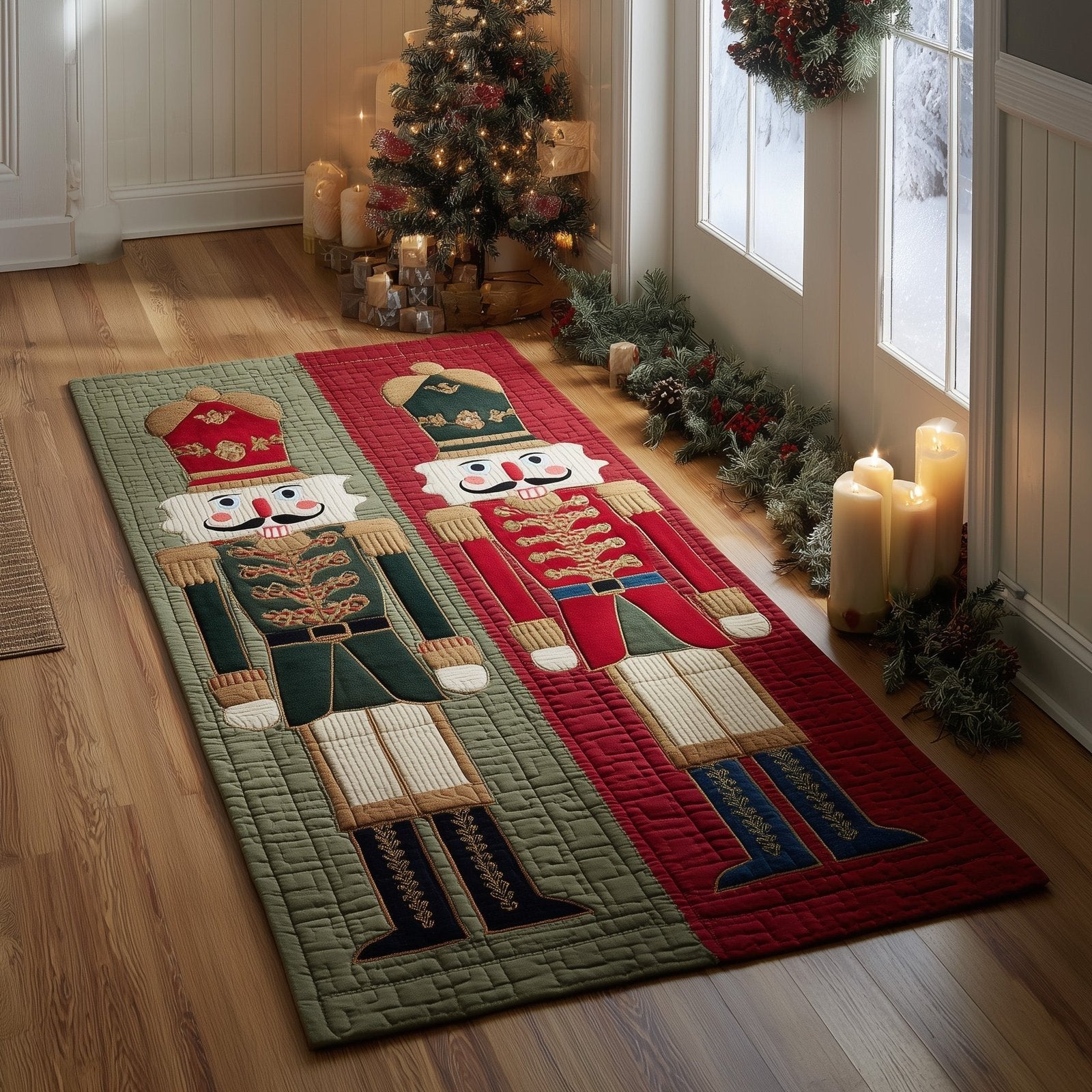 Festive Nutcracker Runner Rug - Nature Design | Serene Runner Rug