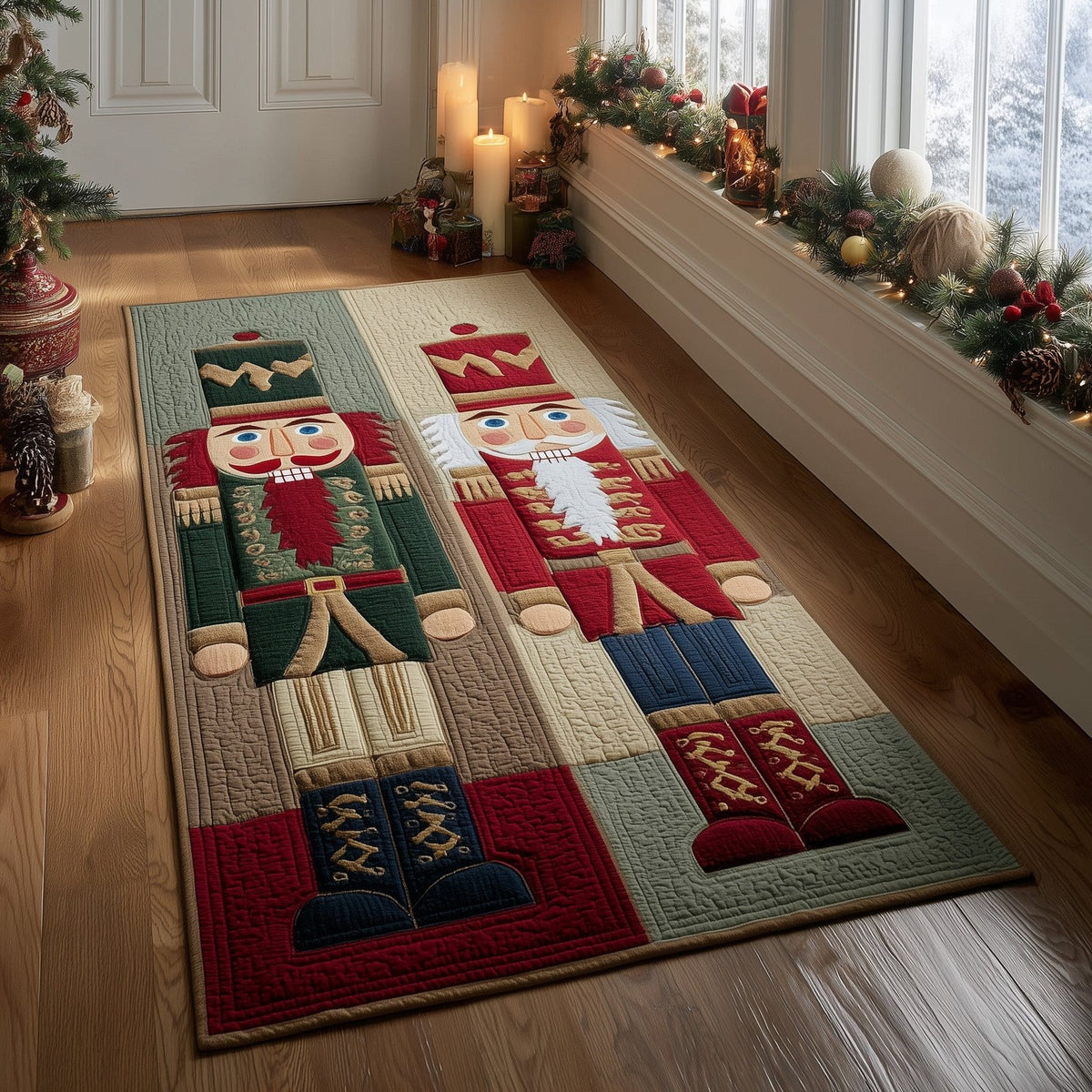 Festive Nutcracker Runner Rug - Nature Design | Serene Runner Rug