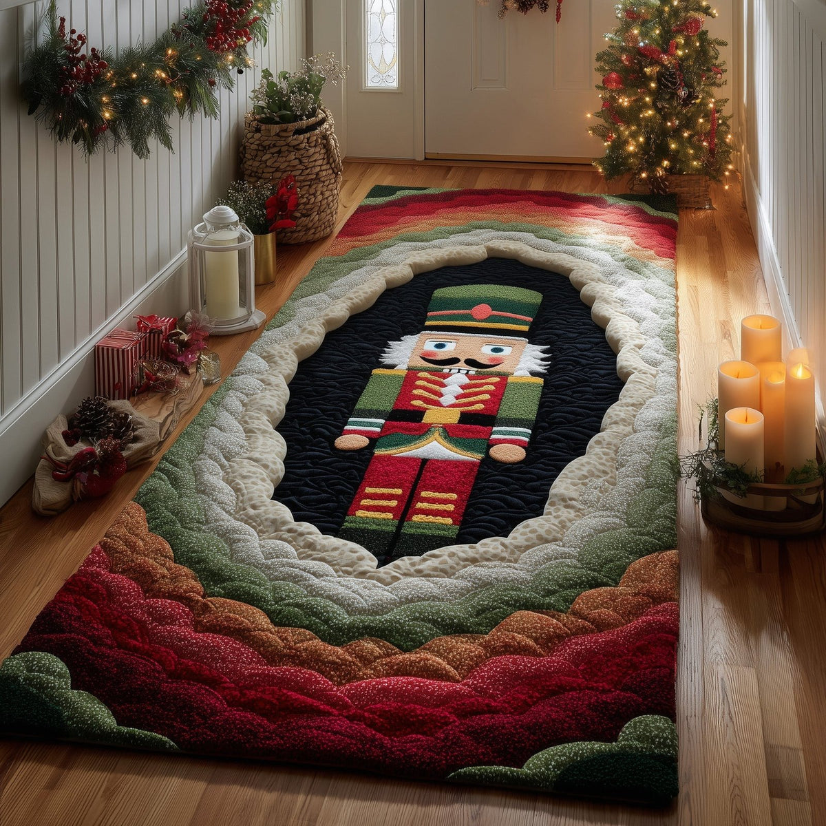 Festive Nutcracker Runner Rug - Nature Design | Serene Runner Rug