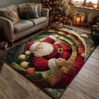Festive Santa Joy area rug in a living room