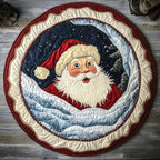 Festive Season Round Mat Rug - washable non-slip printed rug