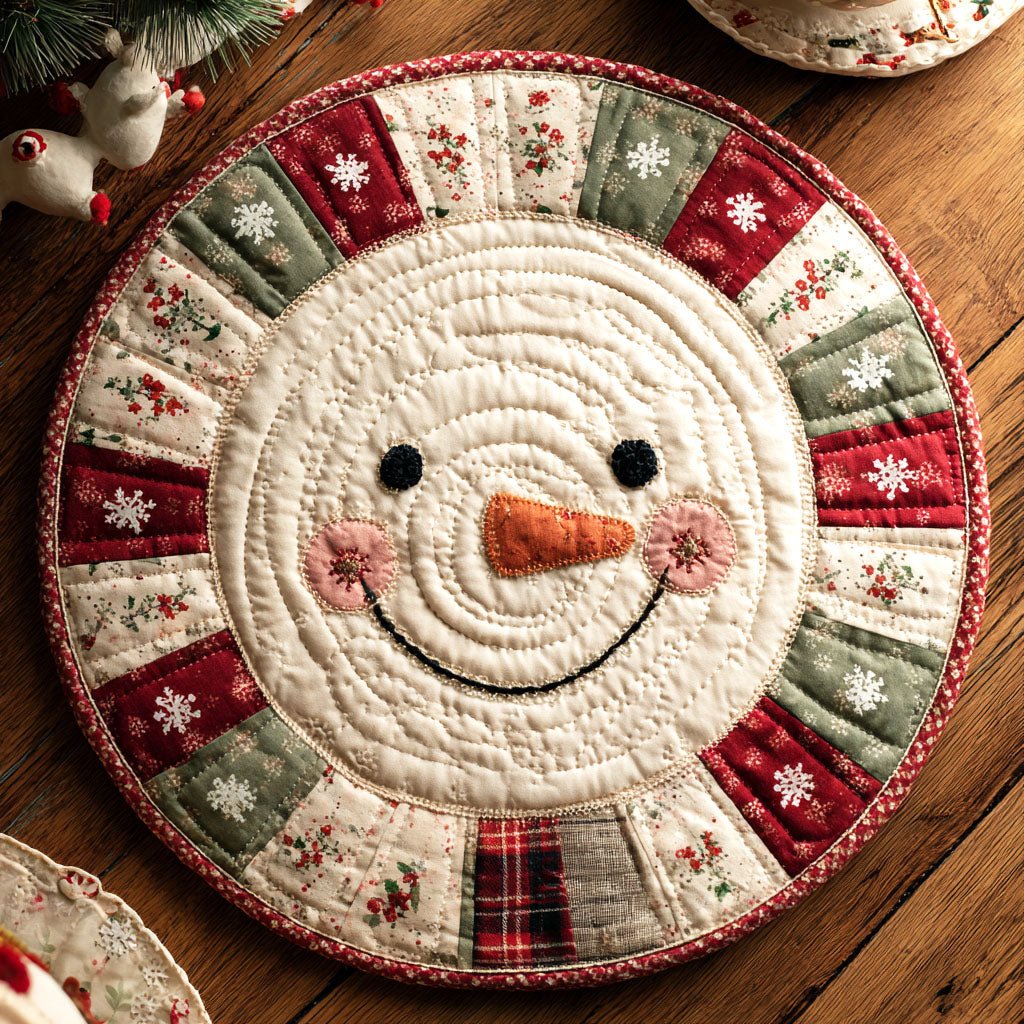 Festive Smile Round Mat Rug - Nature Design | Serene Home Decor