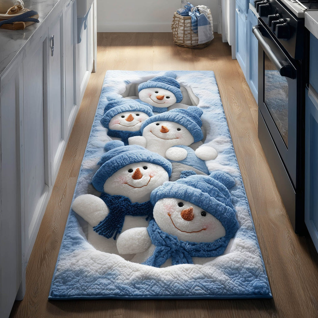 Festive Snowman Runner Rug - Nature Design | Serene Runner Rug