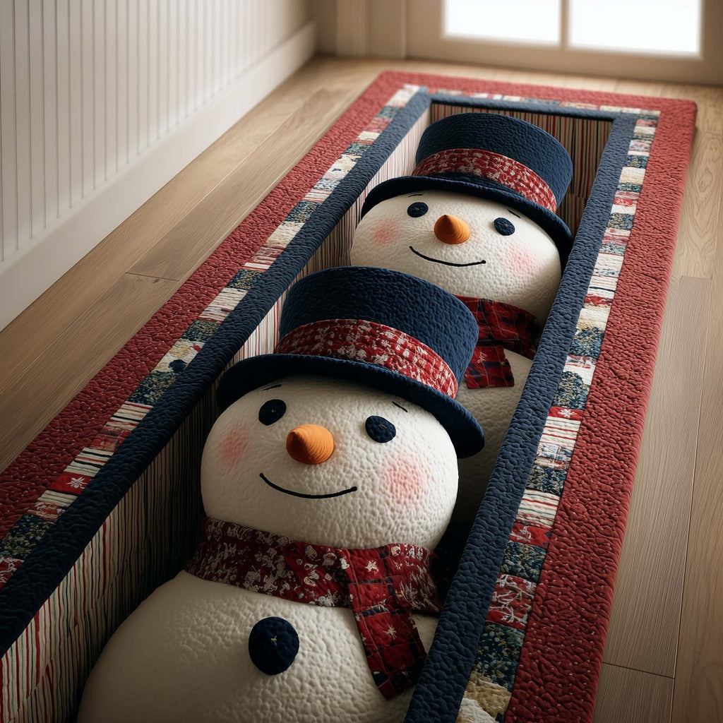 Festive Snowmen Runner Rug - Nature Design | Serene Runner Rug