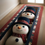 Festive Snowmen Runner Rug - Nature Design | Serene Runner Rug