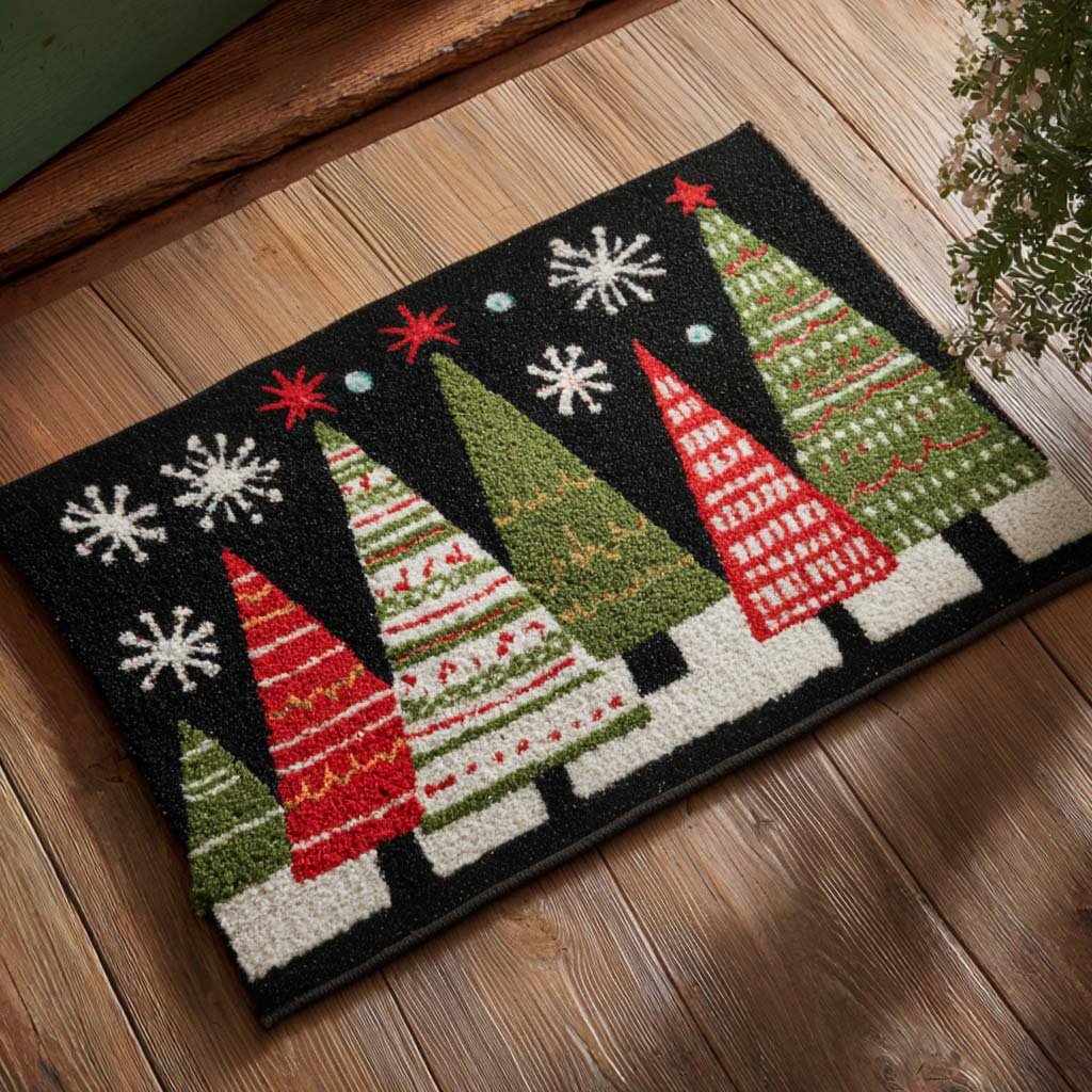 Festive Trees Doormat - Nature Design | Printed Welcome Doormat