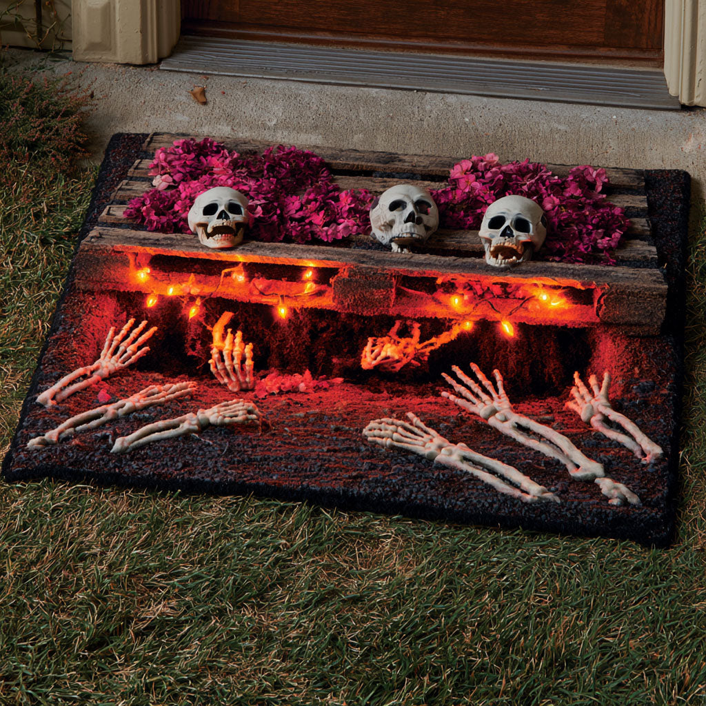 Fire Beneath Your Feet Doormat - Nature Design | Printed Welcome Doormat - washable non-slip printed rug