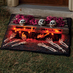 Fire Beneath Your Feet Doormat - Nature Design | Printed Welcome Doormat - washable non-slip printed rug