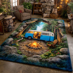Firelight Meadow area rug in a living room