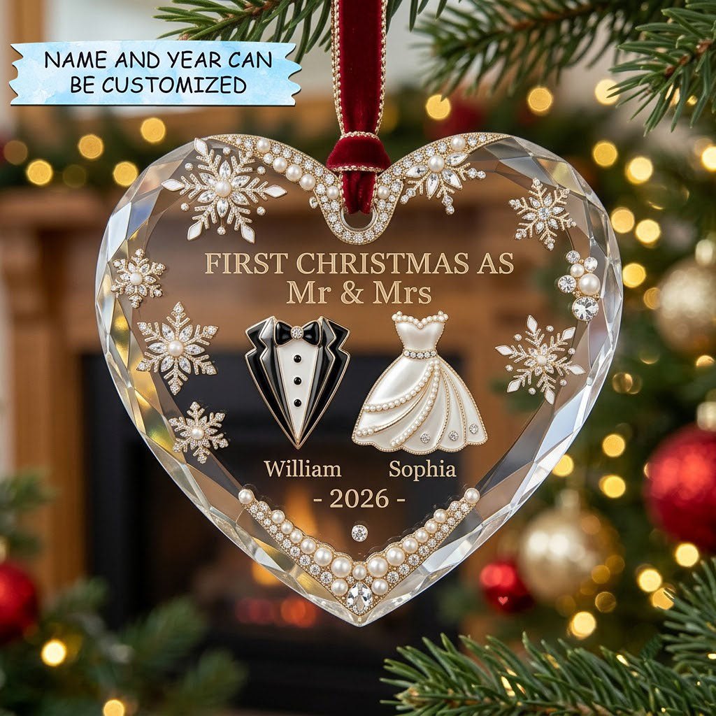 First Christmas as Mr and Mrs Christmas Ornament