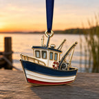 Fishing Boat Christmas Ornament