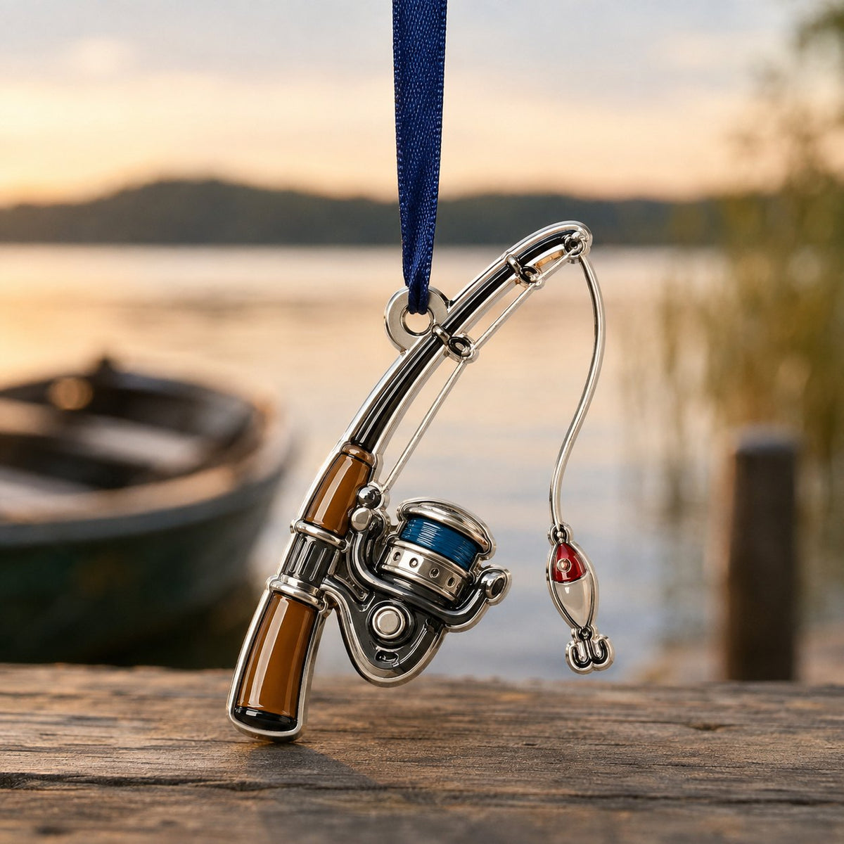 Fishing Rod Christmas Ornament