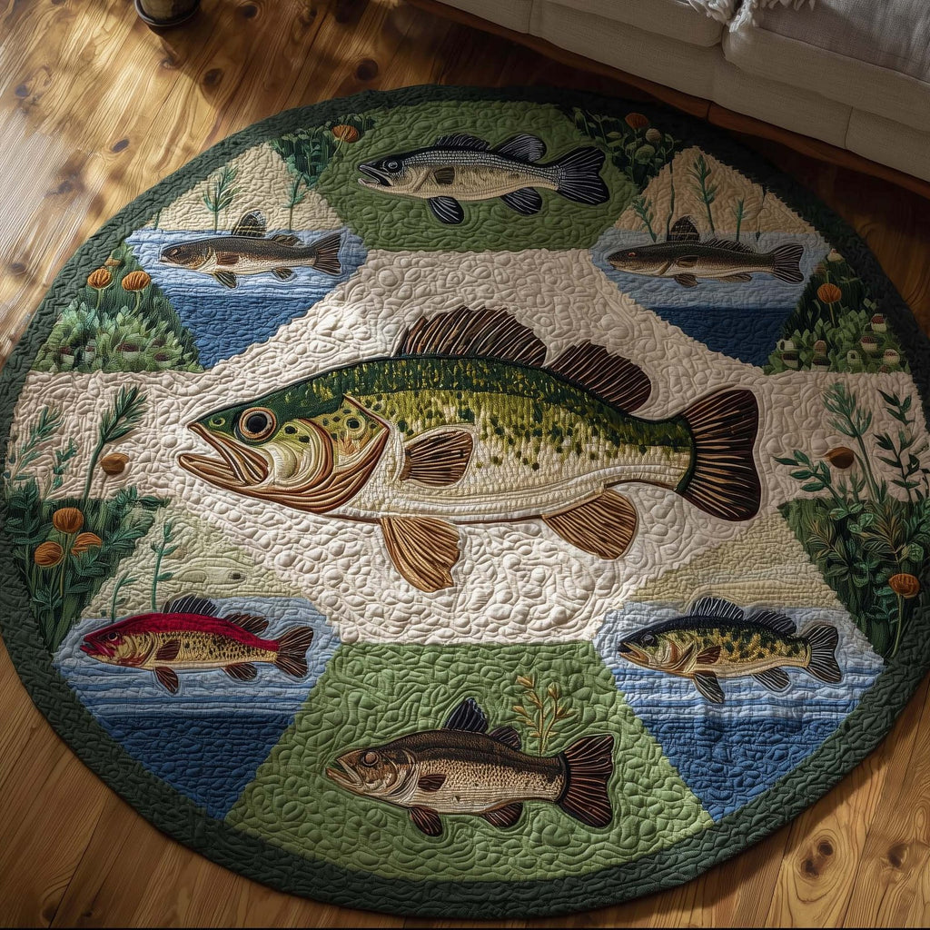 Fishing Season Round Mat Rug - Nature Design | Serene Home Decor