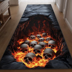 Flame Skulls Runner Rug - Nature Design | Serene Runner Rug