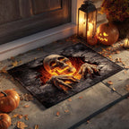 Flaming Skull Doormat - Seasonal Holiday Design | Printed Welcome Doormat