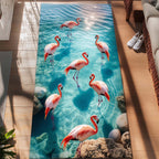Flamingo Runner Rug - Nature Design | Serene Runner Rug