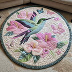 Flight of Wonder Round Mat Rug - washable non-slip printed rug