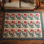 Floral Charm area rug in a living room