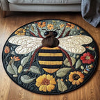 Floral Flight Round Mat Rug - Nature Design | Serene Home Decor
