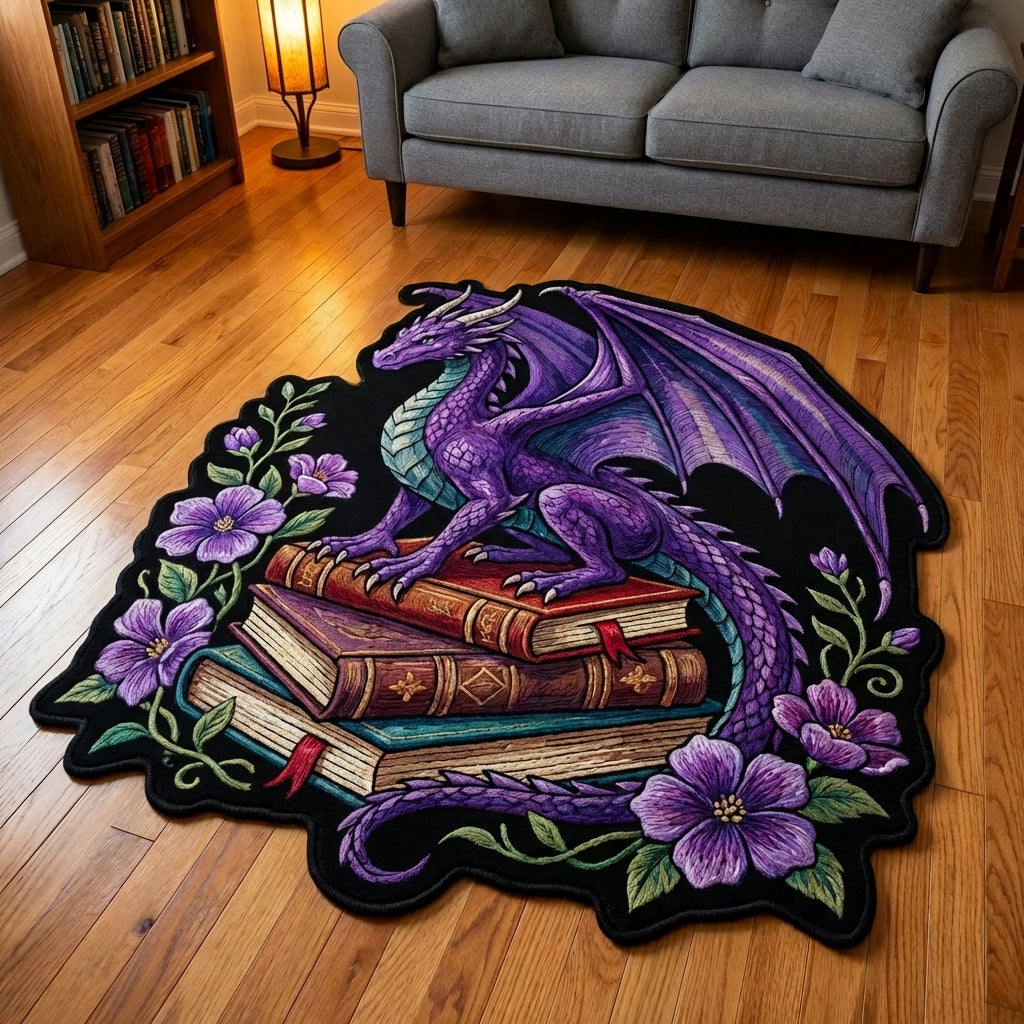 Floral Magic Custom Shape Area Rug - Nature Design | Die-Cut Non-Slip Rug - washable non-slip printed rug