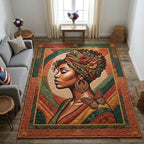Floral Queen area rug in a living room