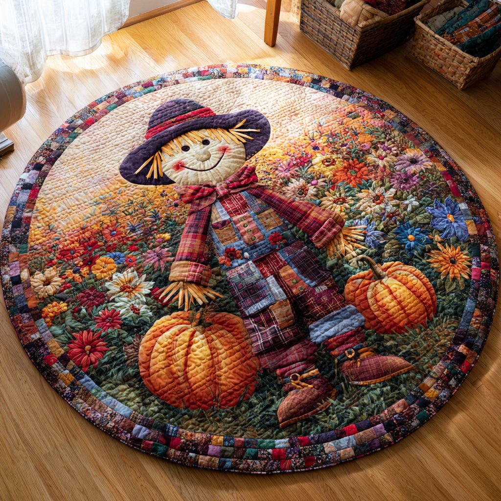 Floral Scarecrow Round Mat Rug - Nature Design | Serene Home Decor